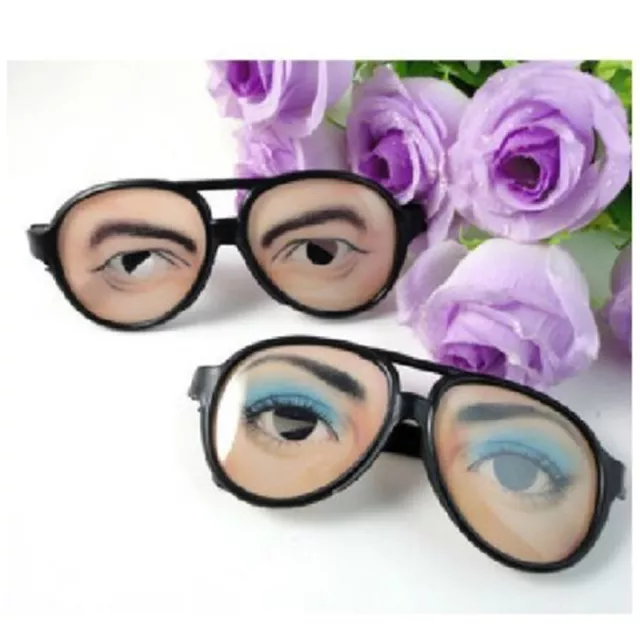 HALLOWEEN PARTY Funny Glasses Fake Novelty Gag Prank Eye Ball Joke Toy Uf `js