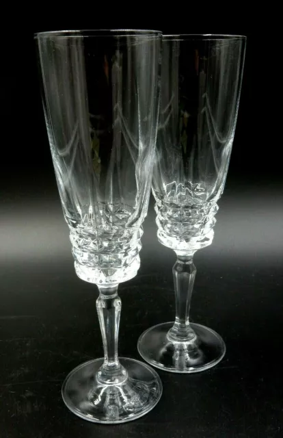 Set Of 2 Genuine Cherbourg #4 French Lead Crystal Parfait Glasses