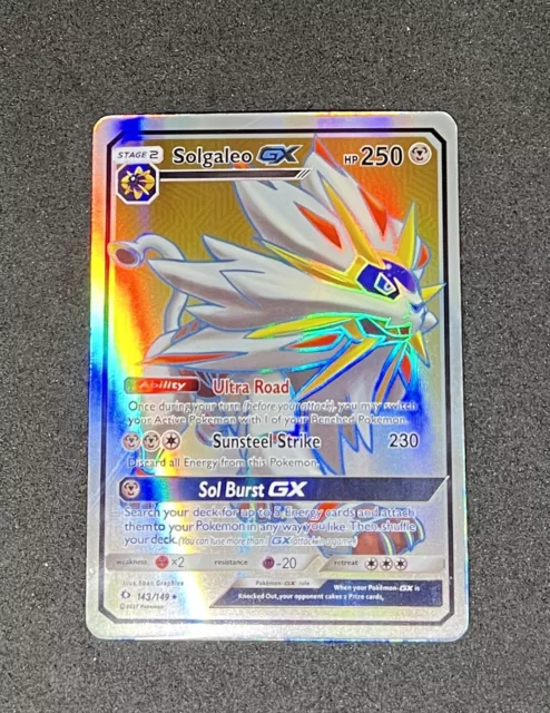  Pokemon - Solgaleo GX - 143/149 - Full Art Ultra Rare : Toys &  Games