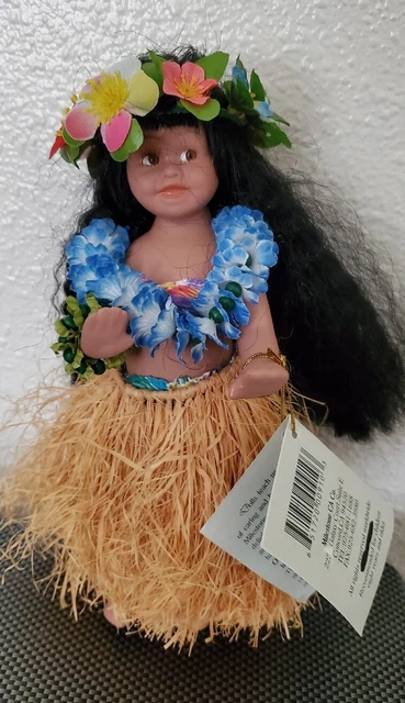 Hawaiian Hula Porcelain Doll by Milestone, 2000 Named Hoku (Star)