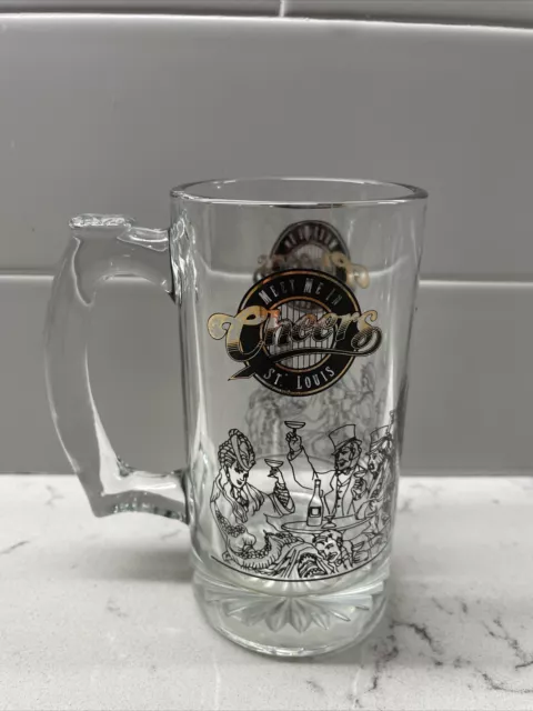 Cheers Collectible 'Meet Me In Cheers St Louis' 6" Glass Beer Mug Bar scene 1992