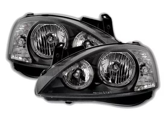 Scheinwerfer Angel Eyes Passend Für Opel Corsa C Schwarz Neu Depo