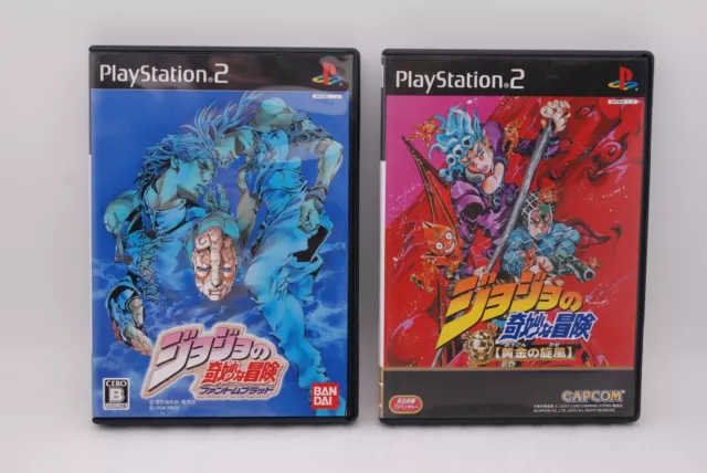 PS2 Jojo's Bizzare Adventure Phantom Blood & Ougon no Kaze 2 game set Japan