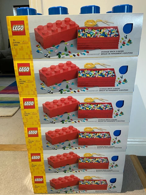 LEGO STORAGE BRICK Knobs Blue Large Storage Box 4004 Brand