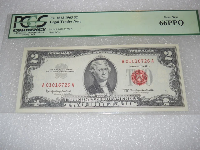 FR 1513* STAR 1963 $2 Legal Tender Note 66 PPQ