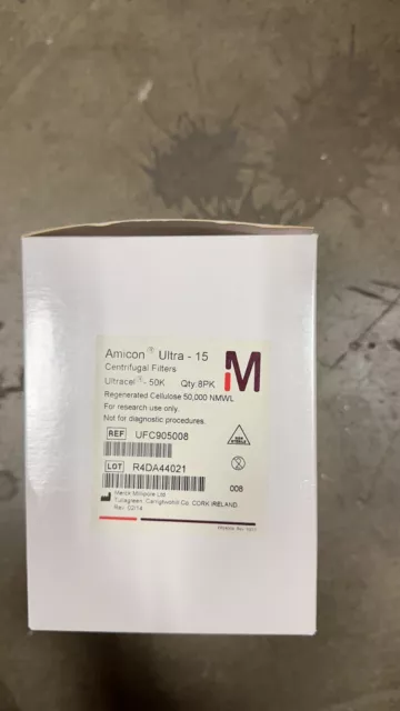 Millipore UFC905008 Amicon Ultra-15 Centrifugal Filter Units, 8/PK