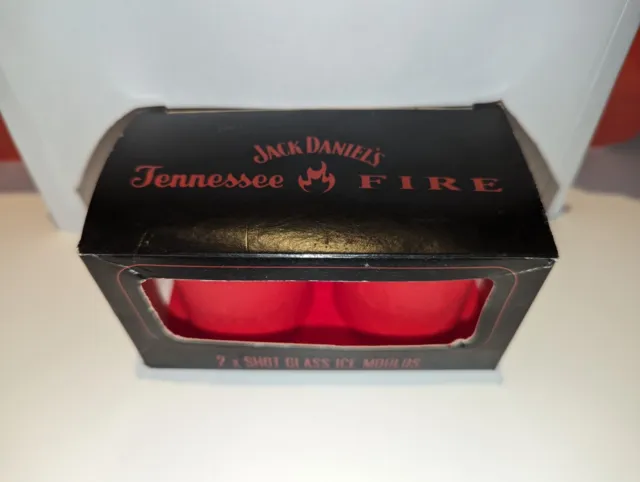 Official Jack Daniels Tennessee Fire Rubber Ice Mould Shot Glass Maker