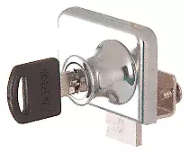 CRL LK46KA Chrome Clamp-On Lock for 1/4" Double Glass Door - Keyed Alike