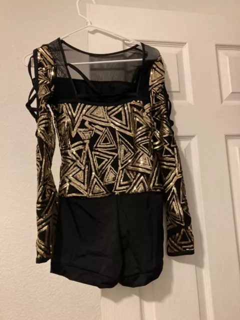 Weissman Dance Costume, black and gold, great condition Small Adult