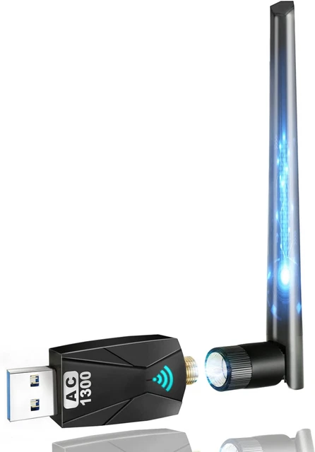 1300Mbps WiFi Dongle for PC: 5.8G/2.4G Dual Band USB WiFi Adapter for Desktop PC