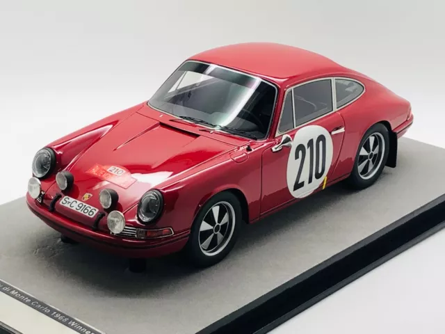 TECNOMODEL TM18-159B PORSCHE 911 T n°210 Winner Monte Carlo 1968 Elford - Stone