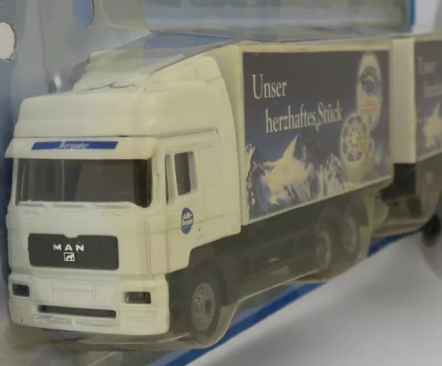 Grell Ho 1/87 Camion Remorque Truck Trailer Man F2000 Fromage Bergader In Box 2