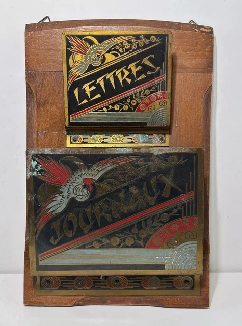 Porte-courriers Ancien Générique, Bois, Dimensions 31x20x15 Cm, état D'usage