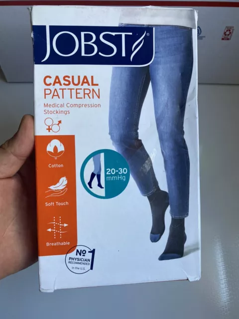 *NEW* Casual Pattern SoftFit  Ocean Blue 20-30 mmHg Small AD-Knee CT Long