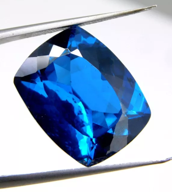 Natural Teal Blue Sapphire 16.90 Ct Cushion Cut IF Certified RARE Gemstone
