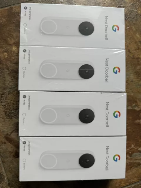 Brand New Unopened Google Nest Video Doorbell Wired (GA02767-US) Snow