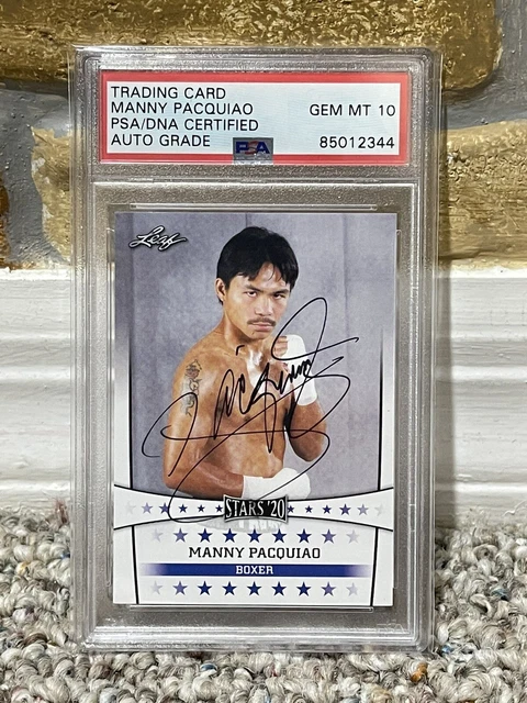 2020 LEAF MANNY PACQUIAO SIGNED AUTO CARD #15 PSA GEM 10 Mayweather NR! 2020 LEAF MANNY PACQUIAO SIGNED AUTO CARD #15 PSA GEM 10 Mayweather NR!