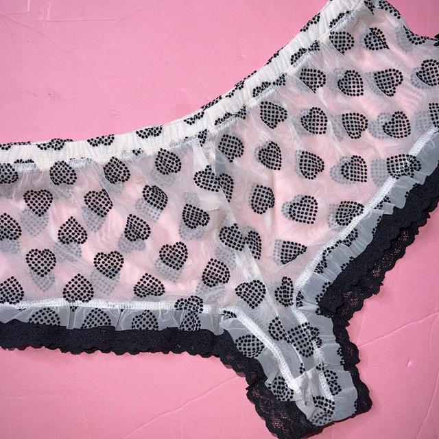 Short Victoria's Secret Rayures Roses Appliqué Rose - Neuf Avec étiquette