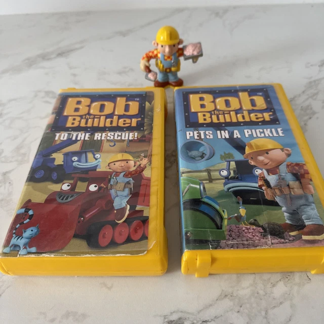 BOB THE BUILDER To The Rescue pets in a pickle VHS Tapes with Figurine ...