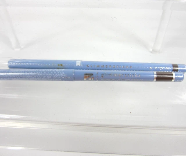 Avon Glimmersticks Waterproof Brow Definer Dark Brown Lot of 2 Original Sealed