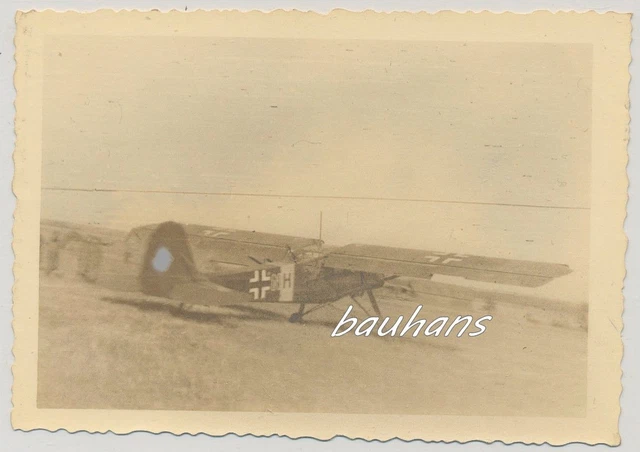 Foto Russland-Feldzug- Flugzeug Fieseler Storch  Fi 156   2.WK  (e966)