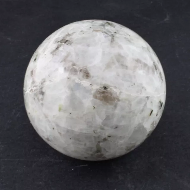 Belle SPHÈRE Blanc Labradorite Pierre de Lune Décor de Haute Qualité 59mm Chakra