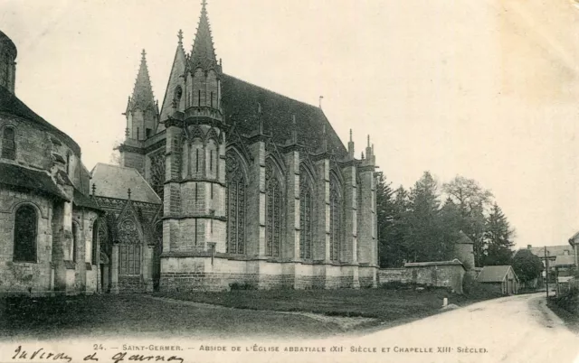 Carte SAINT GERMER DE FLY Abside de l'église abbatiale et la chapelle