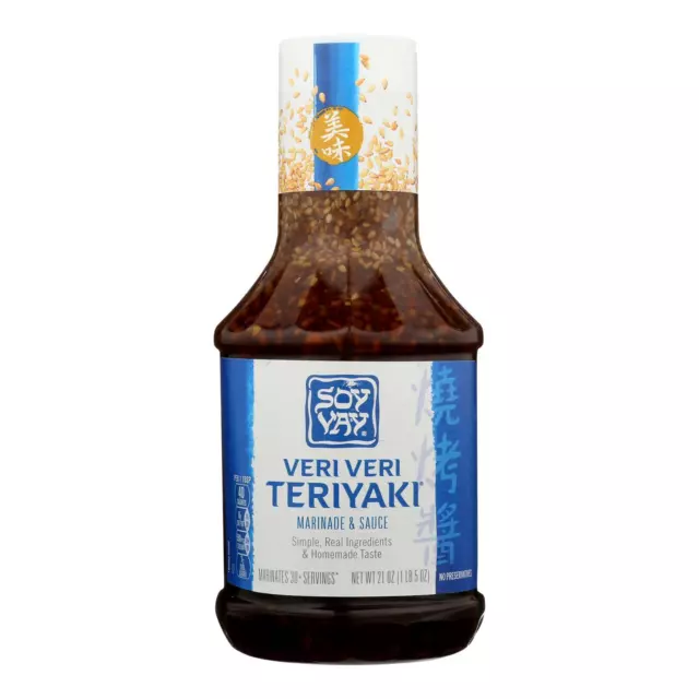 Soy Vay Veri Teriyaki Marinade And Sauce - Case Of 6 - 21 Fl Oz.