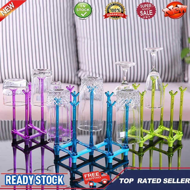 Practical Bottle Drying Holder Non-Slip Glass Drying Drain for Glasses Cups Mug