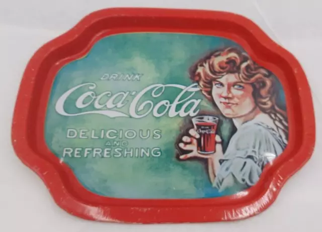 Coca Cola Delicious and Refreshing Small Serving Metal Tray Coke