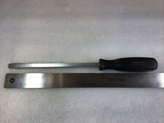 Snap On#SSD48 - Flathead Square Shaft, Screwdriver 12”Long Black Handle-USA-NICE