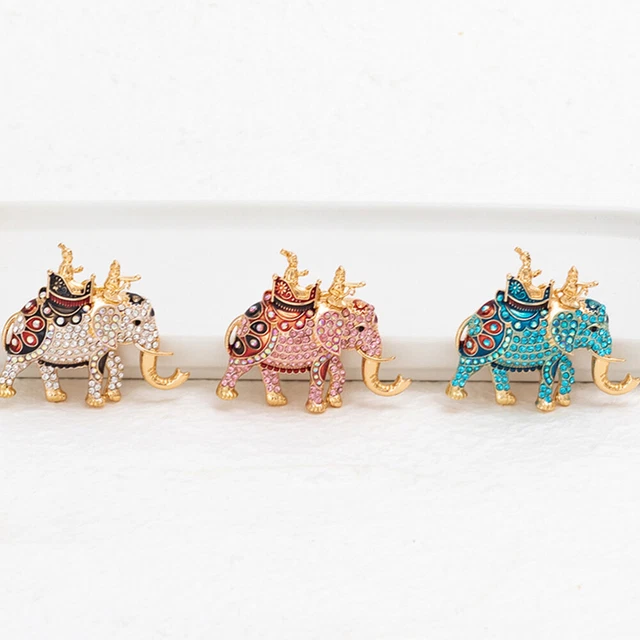 Elephant Key Charm Rhinestone Elephant Keychain Keychains Car Keys Accessories 11