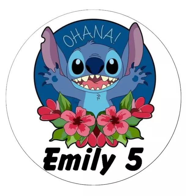 LILO AND STITCH Personalised Cupcake Toppers Edible Wafer Paper Fairy ...