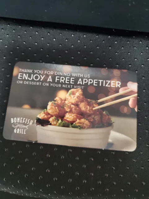 5 Bonefish Grill Free Appetizer Or Dessert Cards No Expiration