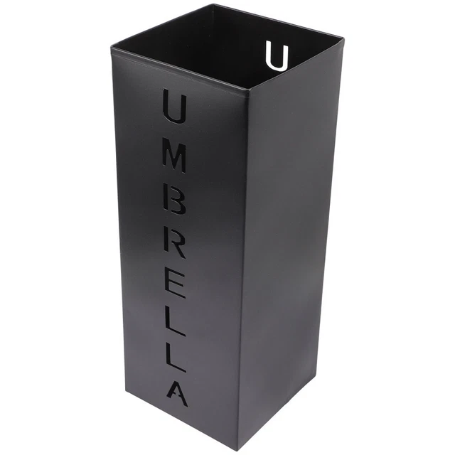 Cubo de paraguas cuadrado de hierro forjado soporte de paraguas almacenamiento