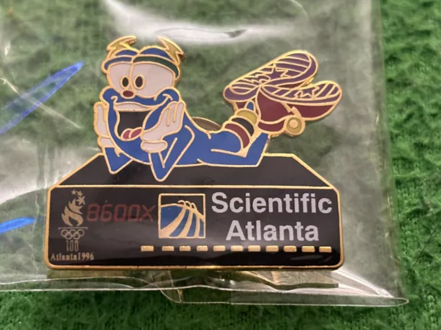 V Rare Olympics Pin Badge 1996 USA Sponsor Scientific Atlanta Brand New