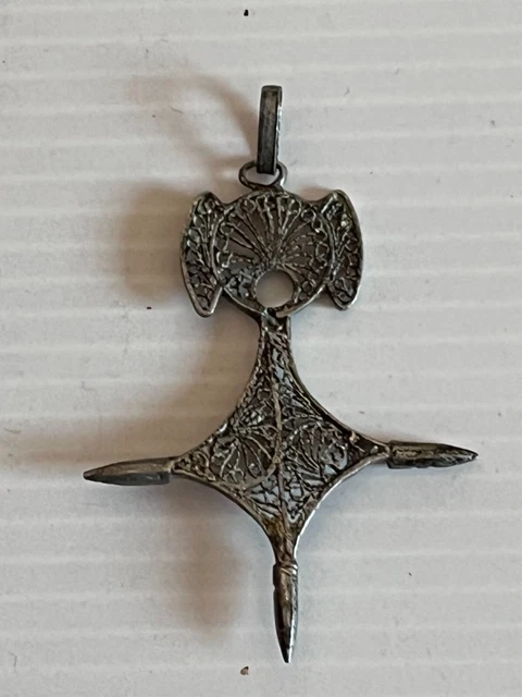Pendentif Croix Du Nord Vintage - Bijou Neuf Sans Emballage - Style Nordique Ancien
