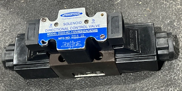 🔥INTERNATIONAL FLUID POWER DG03-6C-110V/60HZAC82WB Valve, Used, Free Ship🇺🇸