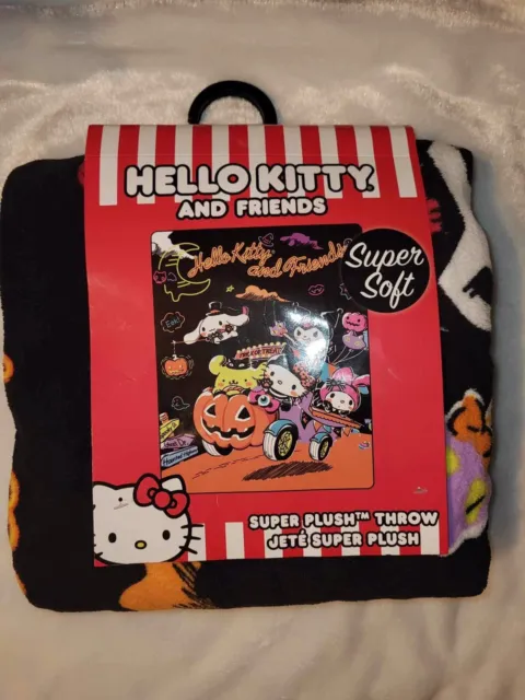 Sanrio Hello Kitty and Friends Halloween Blanket Throw 48" x 60" Soft