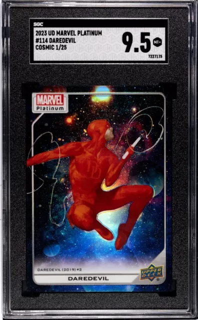 2023 Upper Deck Marvel Platinum #114 Daredevil Cosmic # 1/25 SGC 9.5 MT+ SP