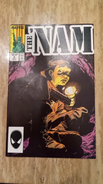 💥 1987 The Nam #8 Comic Book Marvel Comics High Grade Vietnam War