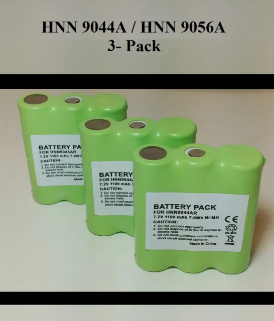 3 MOTOROLA HNN9044A / 9056A Ni-Mh 1100mAh batteries for $18,shipping included