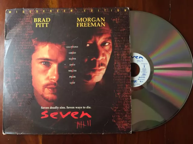 Seven LASERDISC 1996 Brad Pitt ~ Morgan Freeman ~ Kevin Spacey