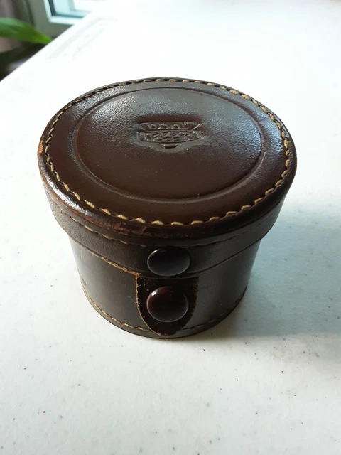 Estuche vintage para lentes de cuero Nippon Kogaku Nikon