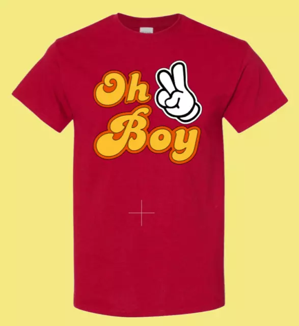 Disney World Mickey Mouse Oh Boy T-Shirt custom Large DisneyLand vintage shirt L