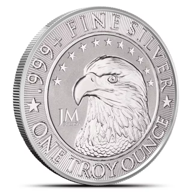 1 oz silver round JM Bullion Eagle Reverse Proof .999 fine