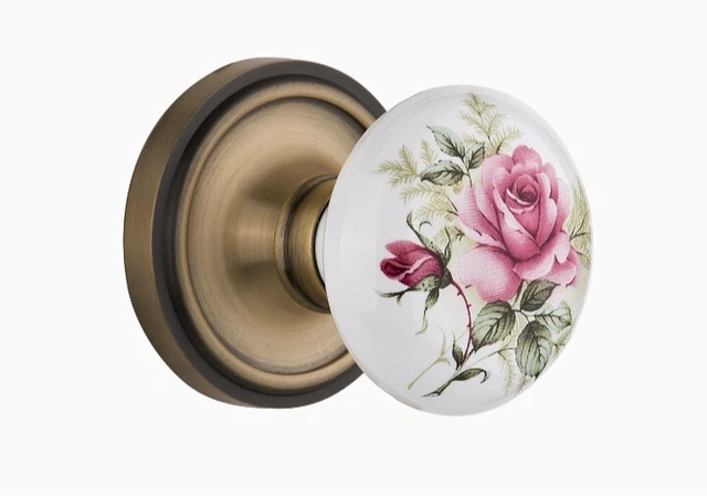 Nostalgic Warehouse 710976 Single Dummy Antique Brass Classic Rosette With Rose