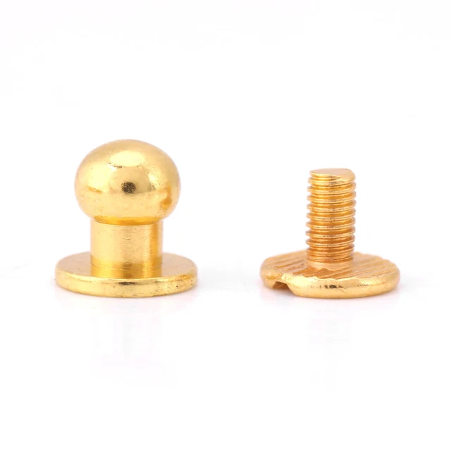 20pcs Tête Ronde En Cuivre Solide Rivet Bouton DIY Accessoires En Cuir