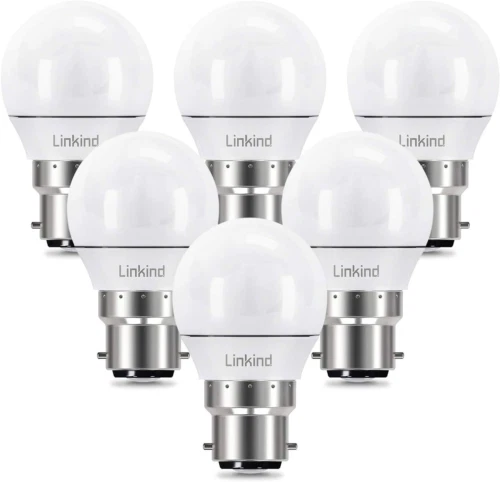 Linkind 5W Daylight 40W Equivalent Dimmable B22 LED Light Bulb, 5000K Golf...