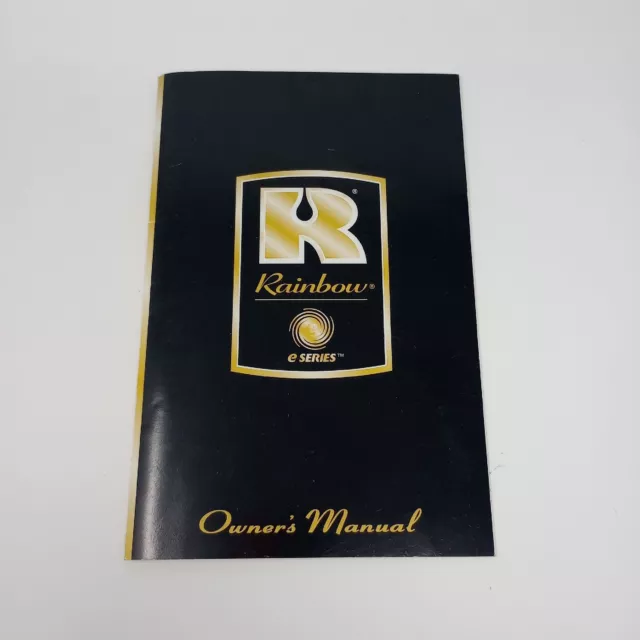 Sistema de limpieza Rainbow serie E manual para propietarios Rexair Inc 2000